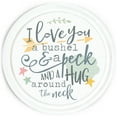 thumbnail image 1 of P. Graham Dunn I Love You A Bushel And A Peck White 17 x 17 Wood Large Decorative Wall Plaque, 1 of 4