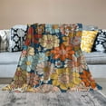 thumbnail image 2 of Chilfamy Retro 70s Floral Blanket, Hippie Summer Groovy Flower Power Flower Boho Print Throw Blanket for Couch Sofa Couch Chair, 2 of 6
