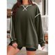 thumbnail image 4 of Sudaderas de Mujer de Larga, Cuello Redondo, Estilo Pullover, Ideales para Otoño e Invierno. con Cremallera Lateral, Perfectas para Salir. Verde L, 4 of 10