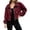 Red, variant on Womens Cropped Jacket Zip Up Lightweight Bomber Jacket Utility Anorak Coat With Pockets (White XL)