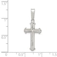 thumbnail image 3 of FB Jewels Sterling Silver Polished and Texture Center Finish Cross Pendant, 3 of 4