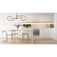 thumbnail image 3 of Z Lite 621-5L-MB-PN 44 in. Neutra 5 Light Matte Black & Polished Nickel Ceiling Light, 3 of 4