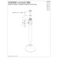 thumbnail image 3 of Kingston Brass CC83251DL 1/2-Inch Sweat x 3/8-Inch O.D. Comp Straight Shut-Off Valve with 5-Inch Extension in Polished Chrome, 3 of 5