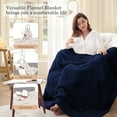 thumbnail image 6 of ThermaSnug Silky Soft Electric Heated Throw Blanket with 6 Heat Settings, Heating Throw Blanket for Bed or Sofa, Machine Washable, Navy Blue, 50"x60"， For Valentine's Day gift, 6 of 8