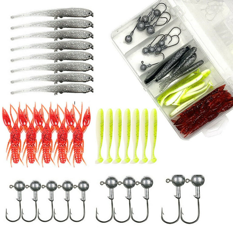 30pcs Fishing Lures Kit Fishing Baits Tackle Box with Tackle Included Frog  Lures Fishing Spoons Saltwater Bait Lures for Bass Trout Salmon 