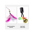 thumbnail image 4 of maskred 90cm Portable Interactive Cat Toy Feather Toys with Bell Steel Wire Playing Rod Exquisite Beautiful Cats Teaser Stick, 4 of 6