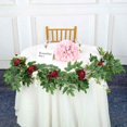 thumbnail image 2 of Efavormart 6 ft Wine 5 Flowers Silk Peony Garland Bendable Wire Vines  Artificial Flower Garlands, 2 of 10