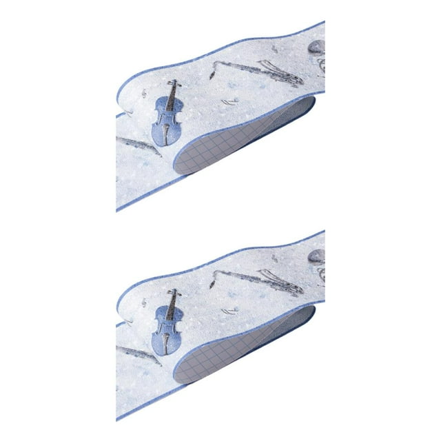 Decodeary Adhesive Non-Damaging To Walls Creative Waterproof Wallpaper Border blue axe 2Set
