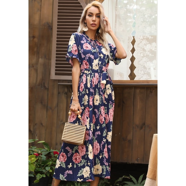 Vestido de cóctel retro vintage de los años 50 para mujer, vestido festivo con vuelo y corte en A