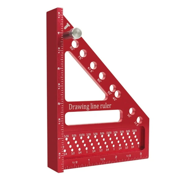 Multi-Angle Measuring Ruler W/ Dowel Woodworking Square Protractor A
