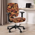 thumbnail image 5 of FKELYI Fall Maple Leaf Print Office Chair Slipcover for Backrest & Cushion Seat Swivel Computer Chair Cover Dustproof Armchair Protector 2 Pcs Home Decor, 5 of 7
