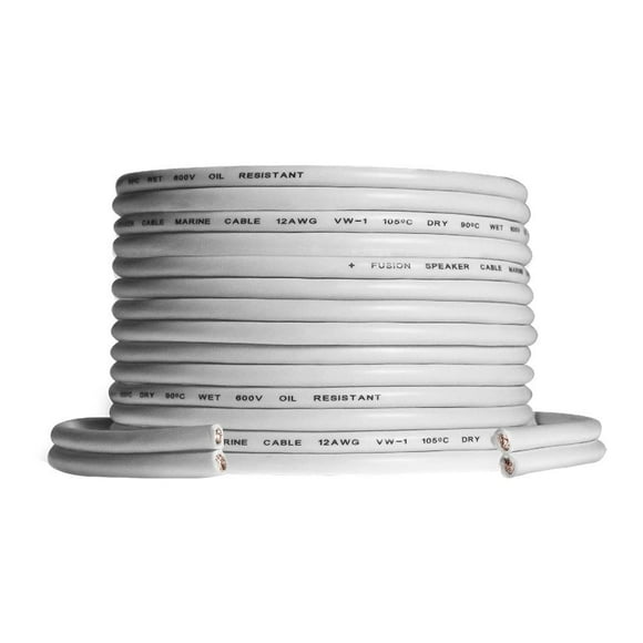 Cable de altavoz Fusion Climb 12 AWG, rollo de 15,24 m, negro