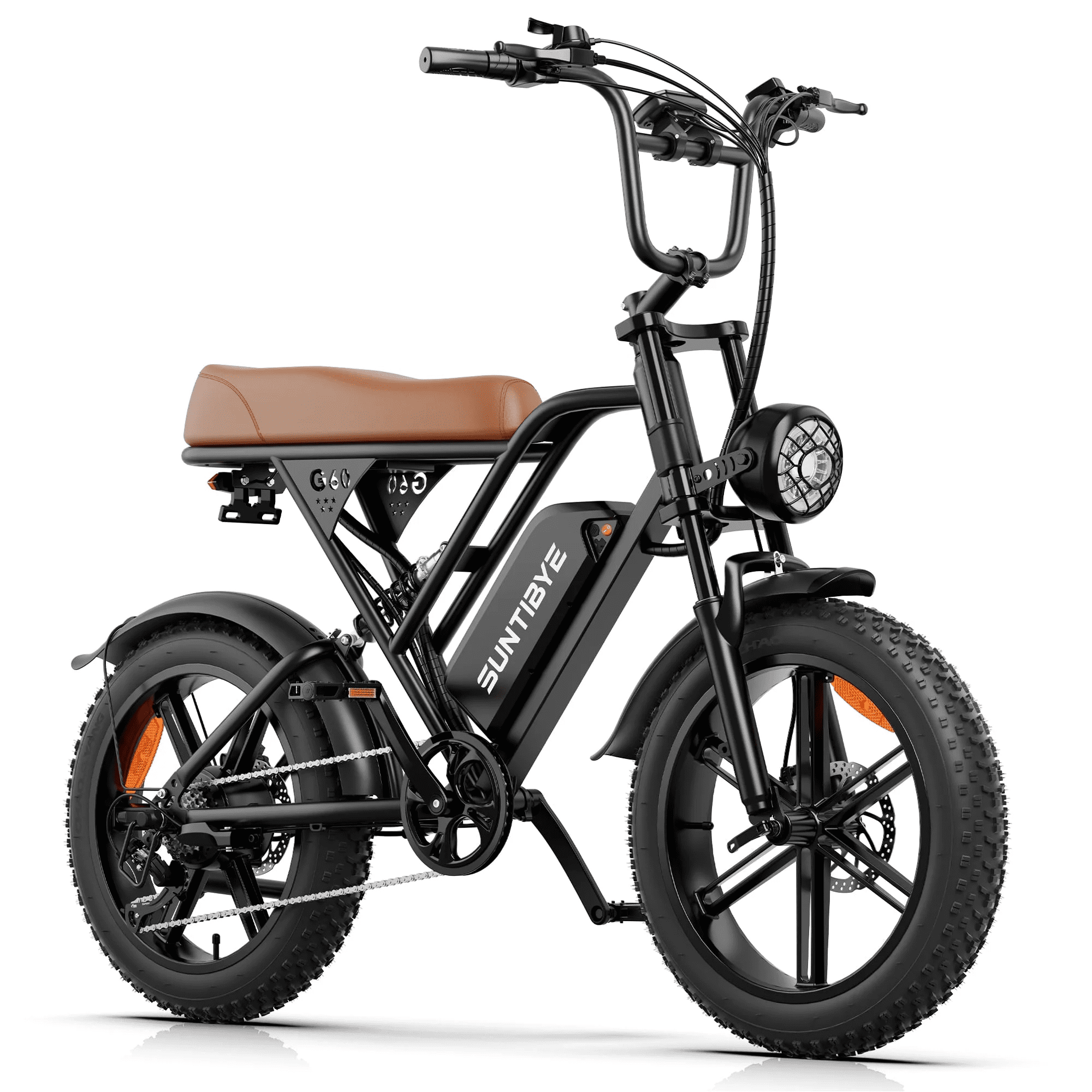 SUNTIBYE G60 Fat Tire Electric Mountain Bike for Adults 20", 1500W 7-Speed Off-road Ebike, 30MPH & 70Miles, 48V 20Ah UL2849