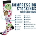 thumbnail image 4 of Coolnut Cute Owl Compression Socks for Men & Women 1 Pack, Knee High Stockings for Running, Sport, Hiking & Travel, 4 of 6