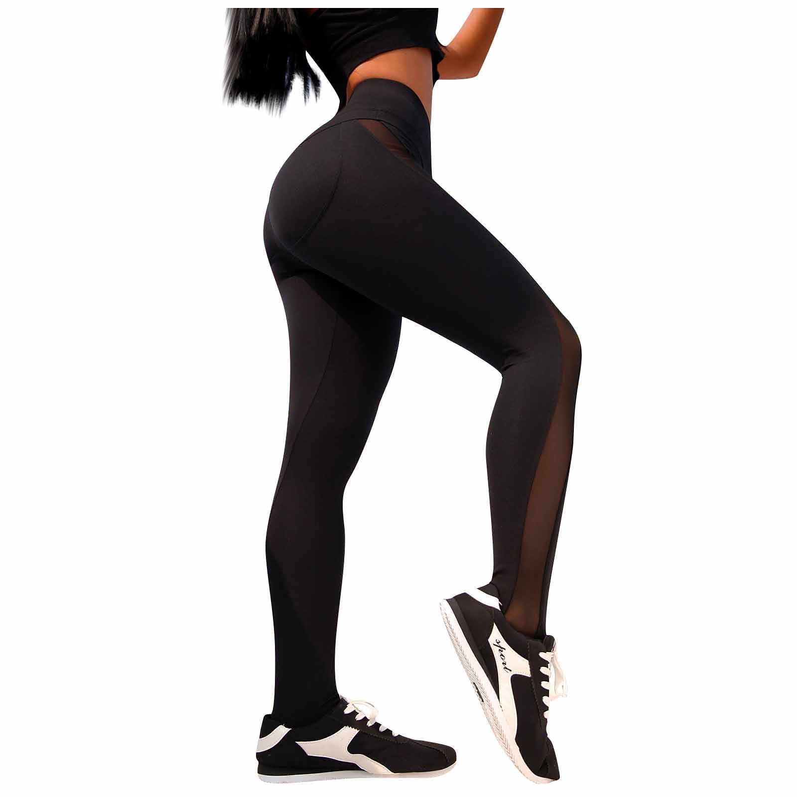 Womens Gauze Splicing Yoga Pants Ladies High Waist Stitching Fitness Skinny Leggings Running Workout Pants Womens Gauze Splicing Yoga Pants Ladies High Waist Stitching Fitness Skinny Leggings Running Workout Pants