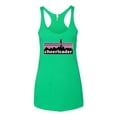 thumbnail image 2 of Wild Bobby Cheerleader Silhouette Girl Sports Women Tri-Blend Racerback Tank Top, Envy, X-Large, 2 of 5