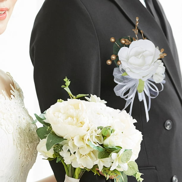 Broche Flor Traje Novio Broche De Boutonniere De Boda, Pin Para