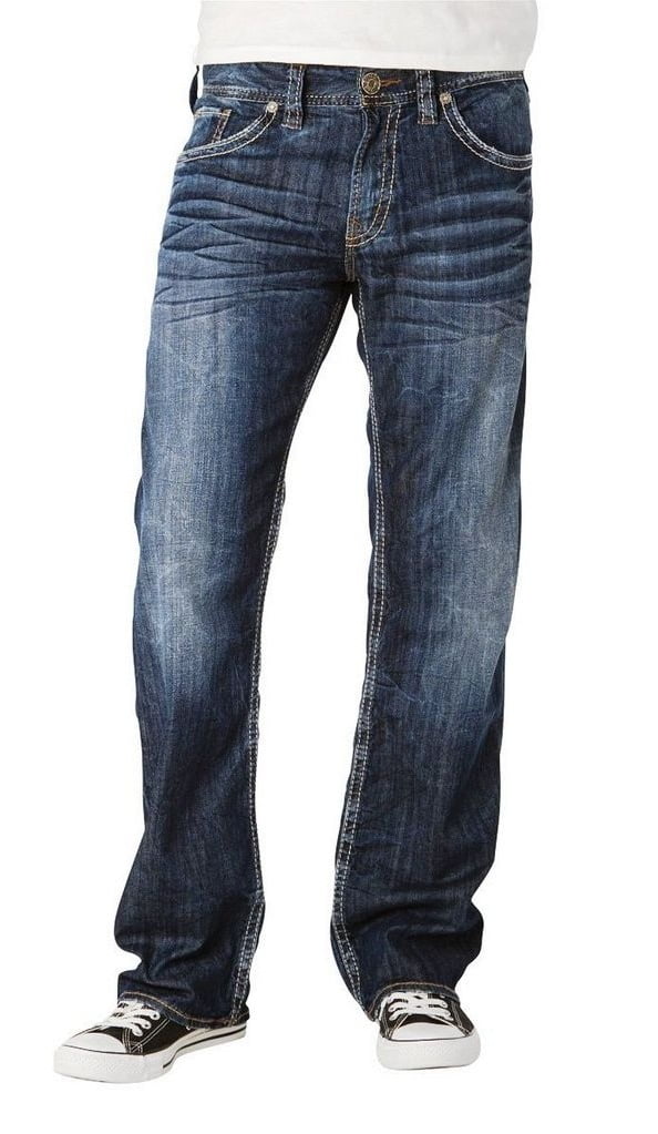 Silver Jeans Co. Men's Zac Relaxed Fit Straight Leg Jeans, Dark Indigo, 31W x 30L | Walmart Canada