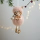 thumbnail image 5 of Adorno de peluche navideño | Decoración colgante con ángeles para árbol de Navidad, rosa blanco, 7x4x14cm, suave al tacto, tela plástica duradera, decoración festiva para el hogar, regalo para las, 5 of 6