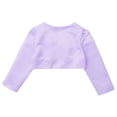 thumbnail image 3 of Miutii Little Girls Long Sleeve Princess Flower Dress Coat Wedding Party Solid Color Bolero Cardigan Lavender 130, 3 of 8