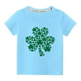 thumbnail image 1 of Baby Delas! 3-10 Ans Garçon Fille T-Shirts de la Saint-Patrick, T-Shirts Graphiques Verts pour Enfants, Trèfle Décontracté Manches Courtes Col Rond Irlandais, T-Shirt Saint-Patrick pour Filles Garçons Hauts Chanceux, 1 of 4