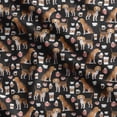thumbnail image 1 of Soimoi Dog Printed, Poly Canvas Fabric, Decor Sewing Fabric by The Yard 56 Inch Wide,Decorative Fabric for Curtains Tote Bags, Orange & Black, 1 of 5