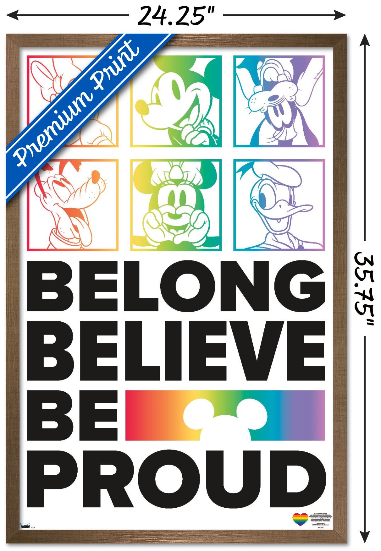 Disney Mickey Mouse - Belong Wall Poster, 22.375" x 34" Framed