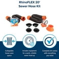 thumbnail image 4 of Camco RhinoFLEX 20 Feet Camper/RV Sewer Hose Kit with Sidewinder Hose Support, 4 of 13