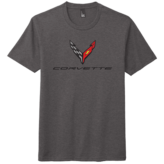 Corvette C8 Logo Tee - Dark Grey L