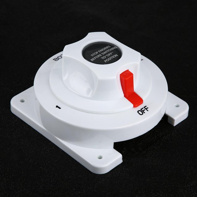 Ymiko Battery Isolator Switch ,12-36V BOTH Off Dual Battery Isolator Selector Switch Compatible With Boat RV Yacht