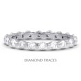 thumbnail image 1 of 14K Or Blanc Lingot de Réglage 3,01 Carats Diamant Naturel Total Bague d'Éternité Classique, 1 of 1
