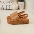 thumbnail image 3 of Mialoley Kid Boy Girl Summer Sandals, Solid Color PVC Flat Bottom Anti-Slip Open Toe Shoes with Adjustable Buckle, 3 of 7