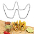 thumbnail image 4 of Taco Holder U Shaped Taco Rack Stainless Steel Taco Shell Stand Up Holder for Baking Party Gathering 2 Grid, 4 of 10