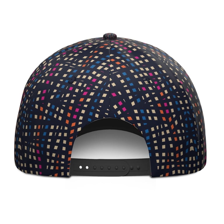 Geometric Pattern Baseball Cap, Adjustable Washed Hat with  display picture 3