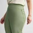 thumbnail image 3 of Plus Size Nine West Pull On Straight Leg Ankle Pants Color: Maddie Plum Size: 1X, 3 of 4