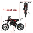 thumbnail image 6 of Mini Kid Dirt Bike, 49CC 2-Stroke Gas Powered Motorcycle with Off-Rode Tire, Front Rear Disc Brakes, Shock Absorption Pocket Motorbike, Up to 25 Mph, Max Load 330 LBS-Red, 6 of 8