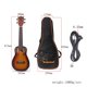 thumbnail image 3 of 1 Spruce 23 Pulgadas Concierto Ukulele Guitarra Con Correa De Bolsa De Almacenamiento 6.35 De Enchufe, 3 of 9