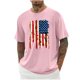 thumbnail image 1 of Camisas de Manga Larga para Hombres Imprimir Cuello Redondo Manga Corta Blusa Algodón Lino Poliéster, Camisa de Moda Casual para Hombres, 1 of 3
