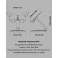 thumbnail image 7 of Butterfly Phone Stand 360° Rotating, Height & Angle Adjustable Cell Phone Stand for Desk, Aluminum Alloy Desktop Phone Holder, Foldable Desktop Cradle Dock, Compatible with Smartphones (Pink), 7 of 7