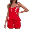 thumbnail image 2 of Camisola Tops para las Mujeres Cuello en V sin Mangas con Pantalones de Bolsillo, Pantalones de Mujer Casual para Primavera Verano, 2 of 6