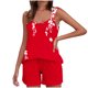thumbnail image 2 of Camisola Tops para las Mujeres Cuello en V sin Mangas con Pantalones de Bolsillo, Pantalones de Mujer Casual para Primavera Verano, 2 of 6