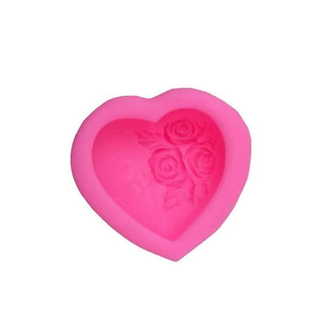 

4 Cake Pan Love Heart Shaped Silicone Molds Rose Flower Making Mold Cake Molds Molds Small Foil Pans 3