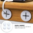 thumbnail image 5 of Shuliwen Cable Organizer 8pcs White Furniture Cable Wire Rubber Grommet Cable Wire Hole Cover for Home, 5 of 8