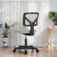 thumbnail image 7 of EBQOSK Armless Drafting Chair Basics Rolling Desk Chair, Ergonomic Desk Chairs, Rolling Bar Stools Chairs Breathable Mesh for Home Bedroom Study Student Height Adjustable Gray, 7 of 7