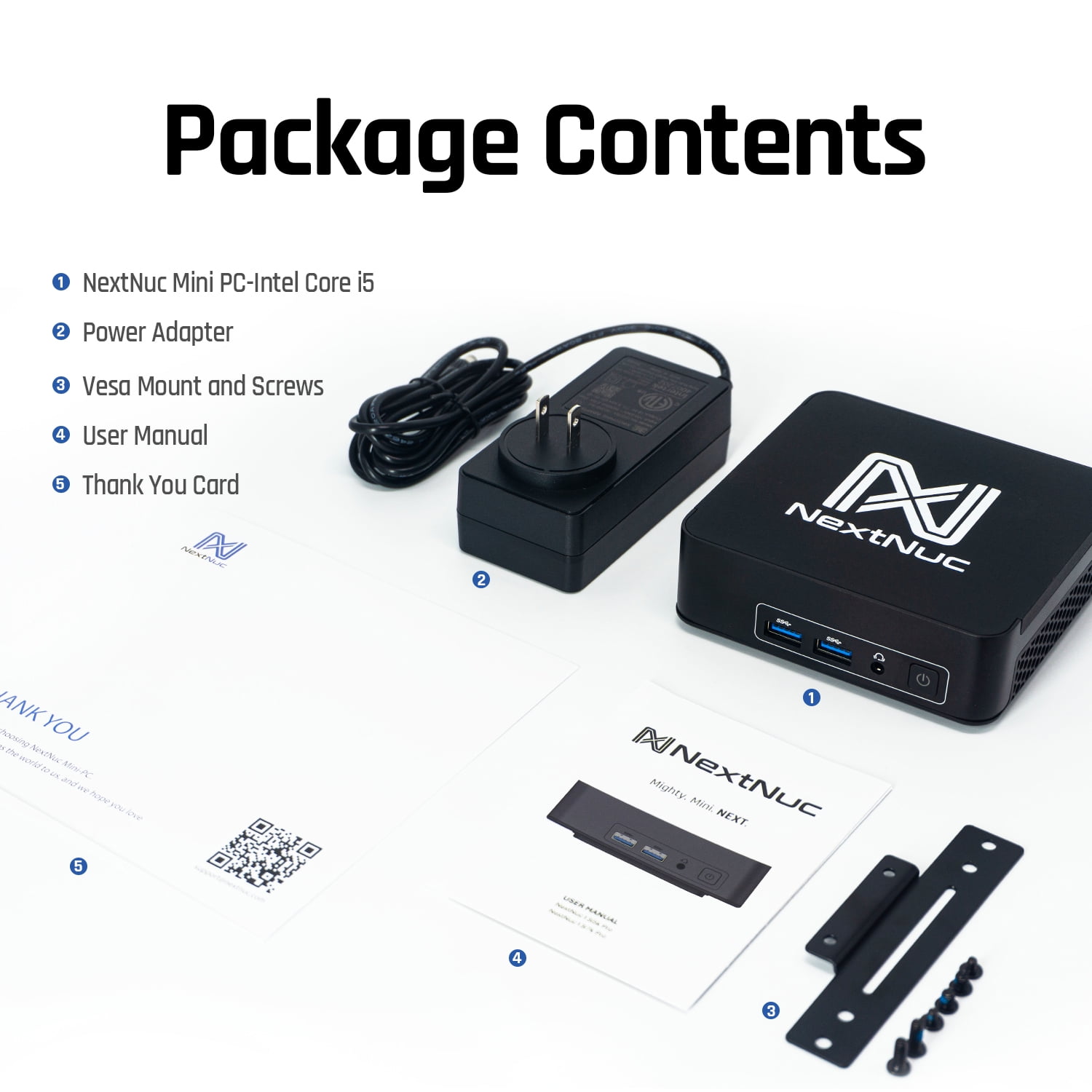 Me2 Gaming NEXDTME05595KIT228231 NextNuc 13I5Pro Mini PC - Intel Core i5-1334U 16GB DDR4 256GB SSD Win 11 Pro