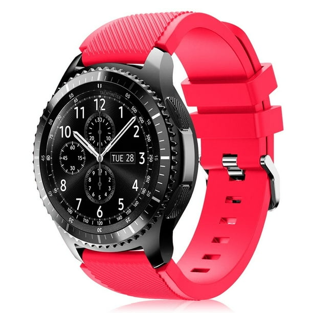Mignova Gear S3 Frontier Classic Watch Band Soft Silicone Replacement Sport Watch Wrist Band Strap For Samsung Gear S3 Frontier S3 Classic Smart Watch Red Walmart Com Walmart Com