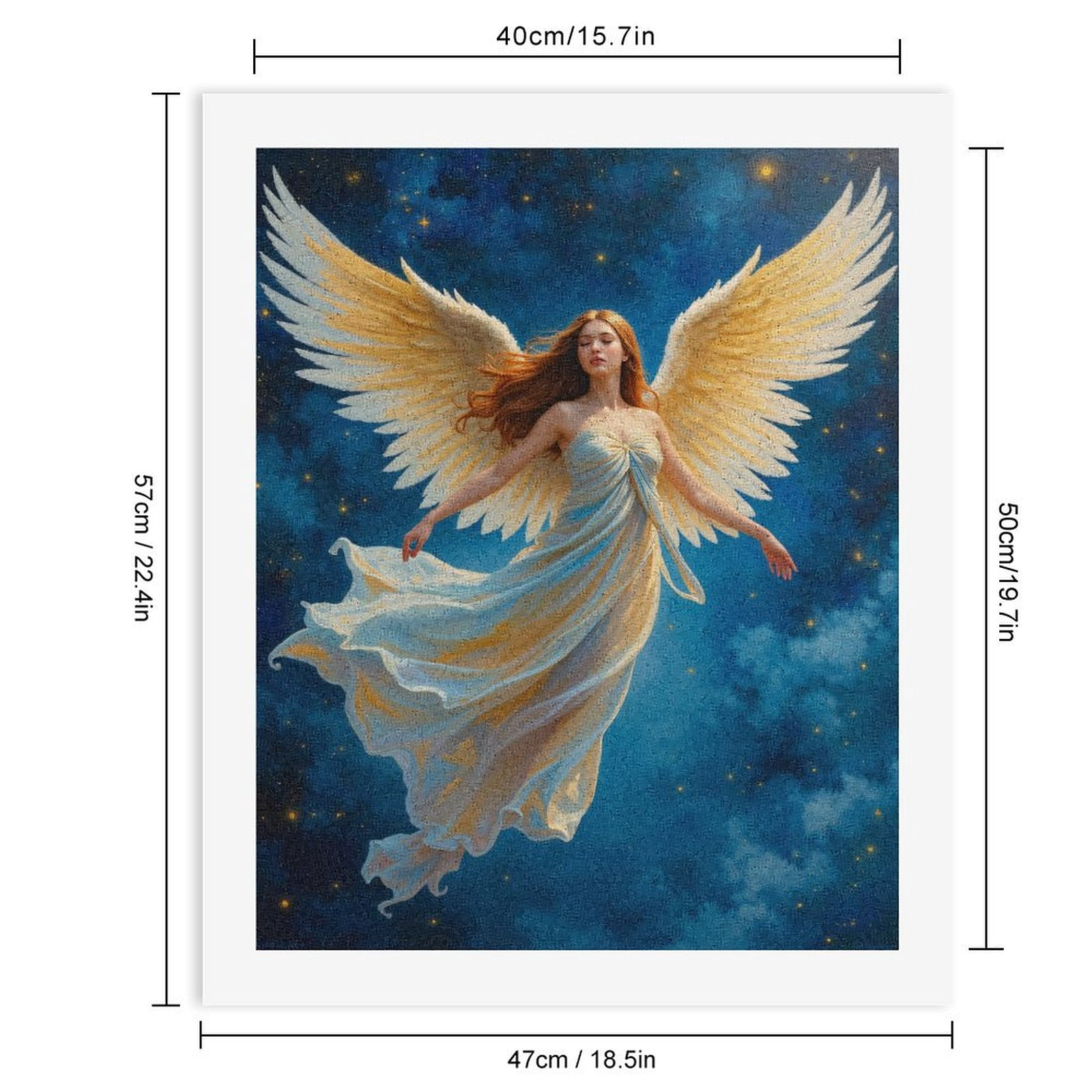 Paint by Numbers Kit for Adults, Angel In Starry Night Sky Paint by Numbers, Easy Paint by Numbers Kit for Adults Beginner, DIY Adult Paint by Number Kits on Canvas, Home Decor