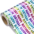thumbnail image 3 of Birthday Wrapping Paper Mini Roll 5 Rolls Wrapping Paper Pink Happy Birthday Wrapping Paper for Girls, Boys, Holiday Gift for Birthday Christmas, 3 of 5
