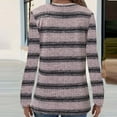 thumbnail image 5 of qolati Sweaters for Women V Neck Casual Ribbed Knit Long Sleeve Tops Lightweight Color Block Striped Pullover Blouses Fall Fashion Outfits Gray M, 5 of 5