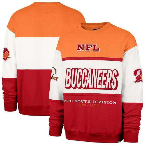 Men's '47  Orange/Red Tampa Bay Buccaneers Throwback Breeze Maximalist Sweatshirt